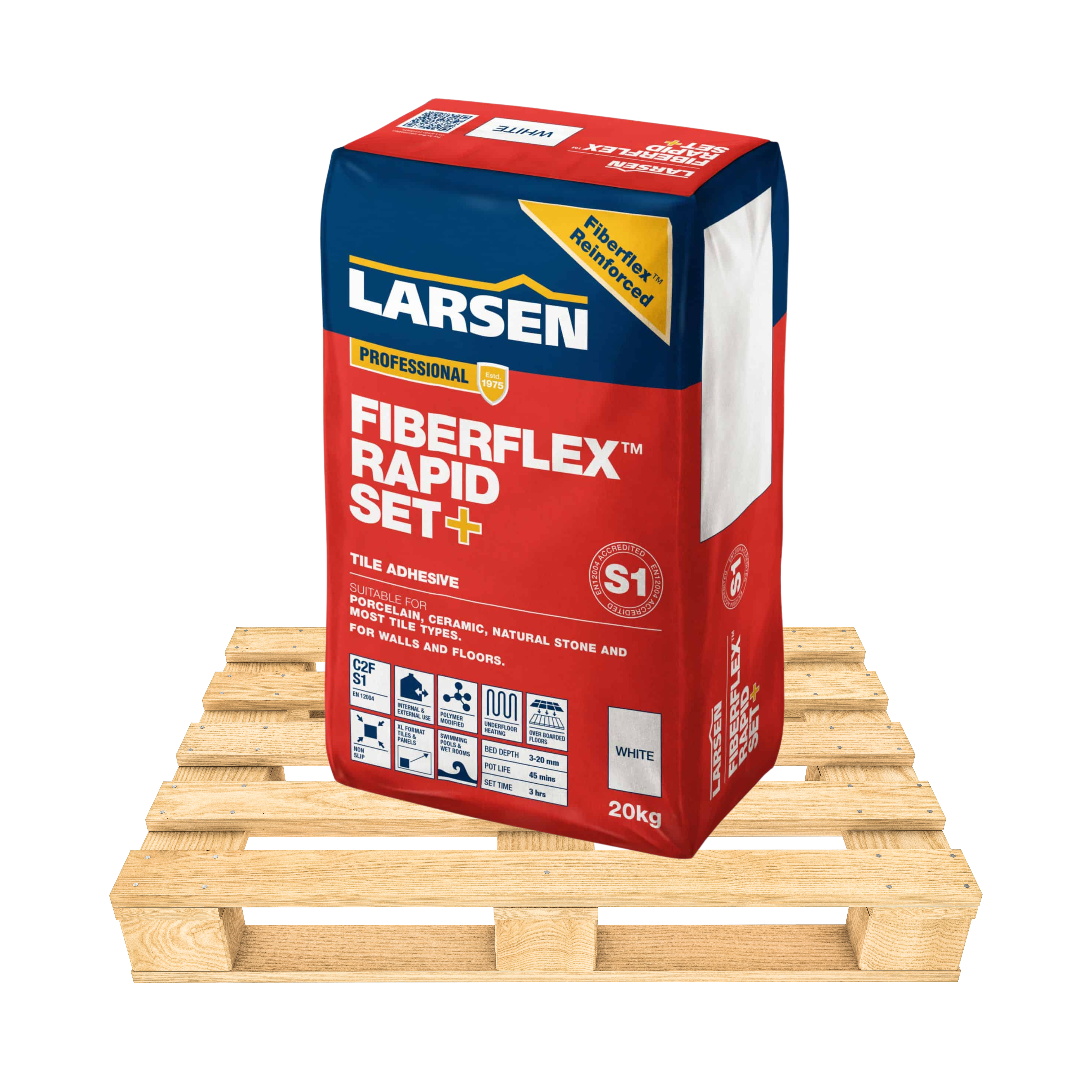 Larsen Flexible Rapid Set Plus 20kg - Grey