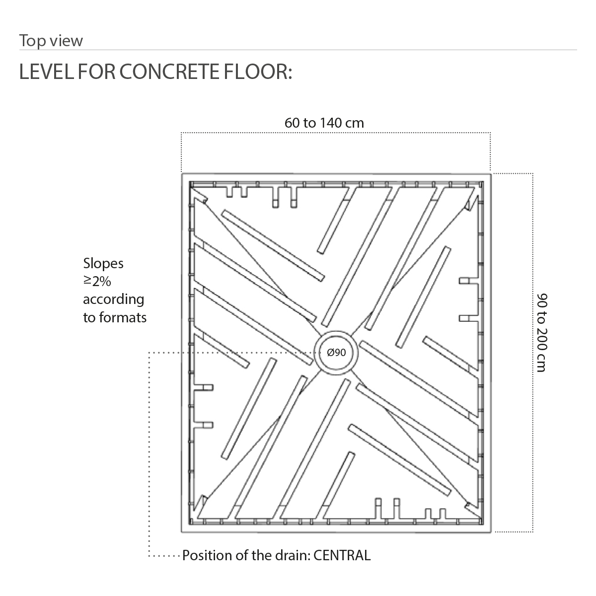 Hidden Shower Tray (Made to Order in 3-5 weeks)