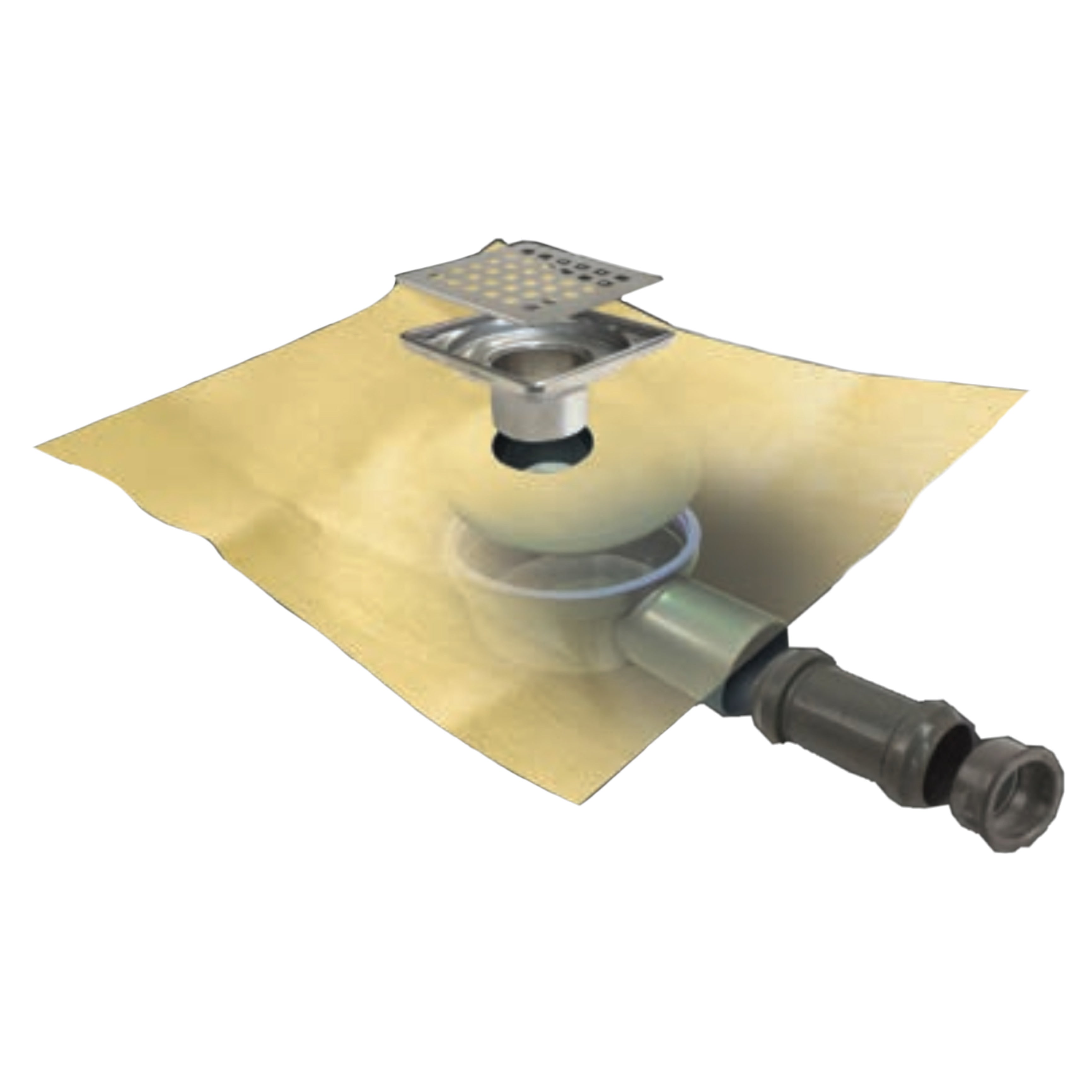 Shower Floor Drain + Waterproofing Membrane