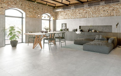 Concrete White Porcelain Tile (full box) - Collection only
