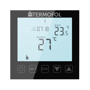 Smart Underfloor Heating Thermostat Black