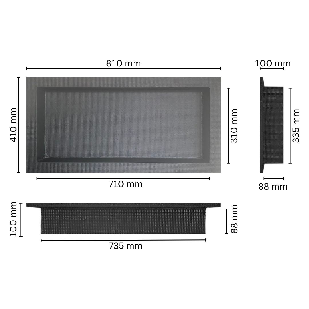 Uniproof® Tileable Shower Niche Rectangle Large