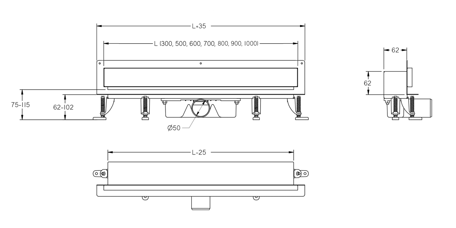 Drain Vogi Wall Integrated