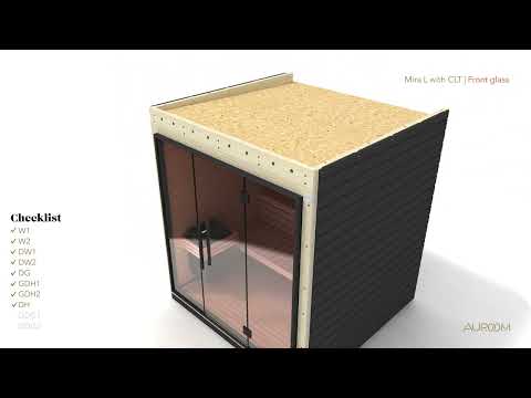 Auroom Mira L Outdoor Sauna - CLT Construction
