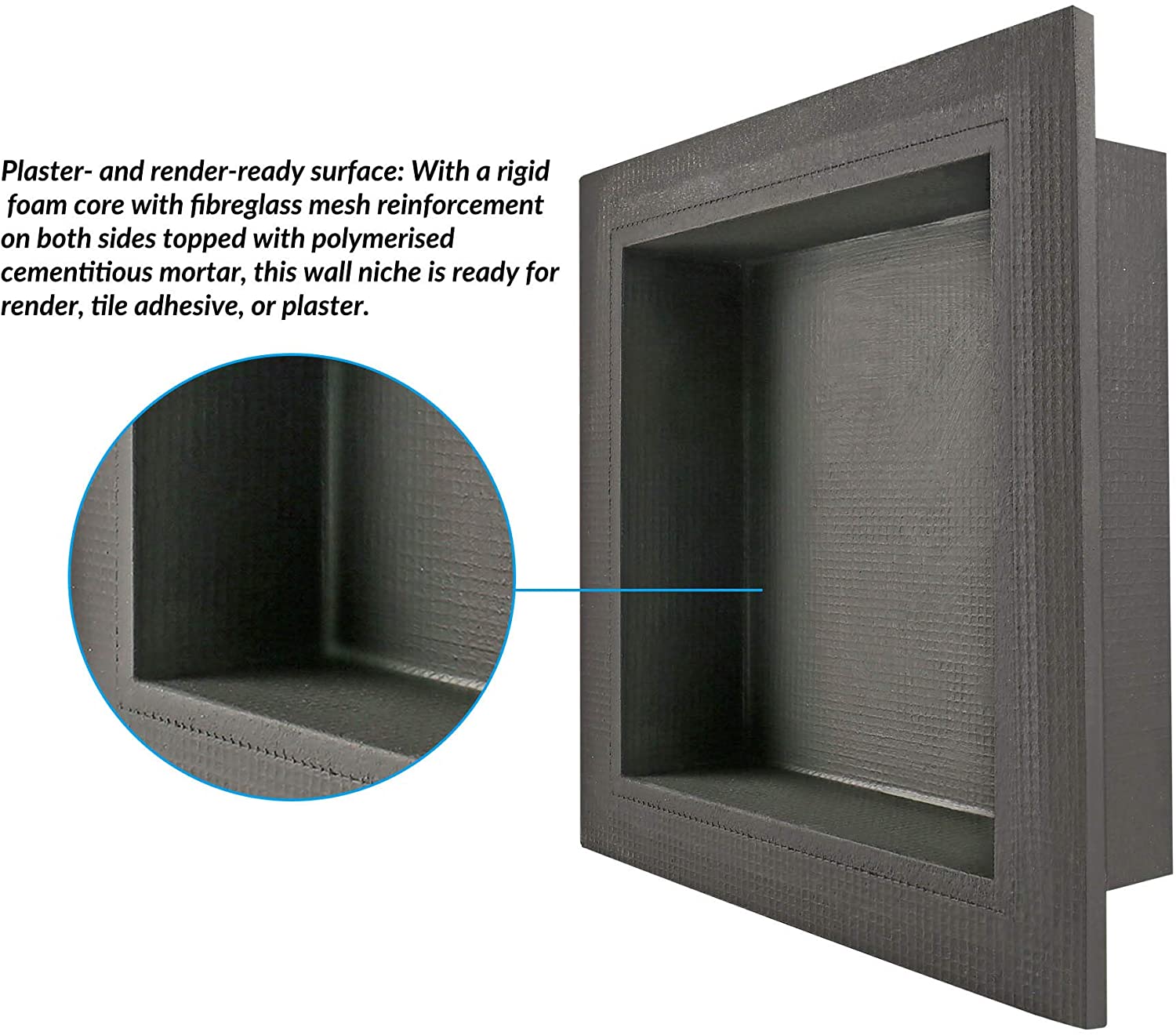 Uniproof® Tileable Shower Niche Square