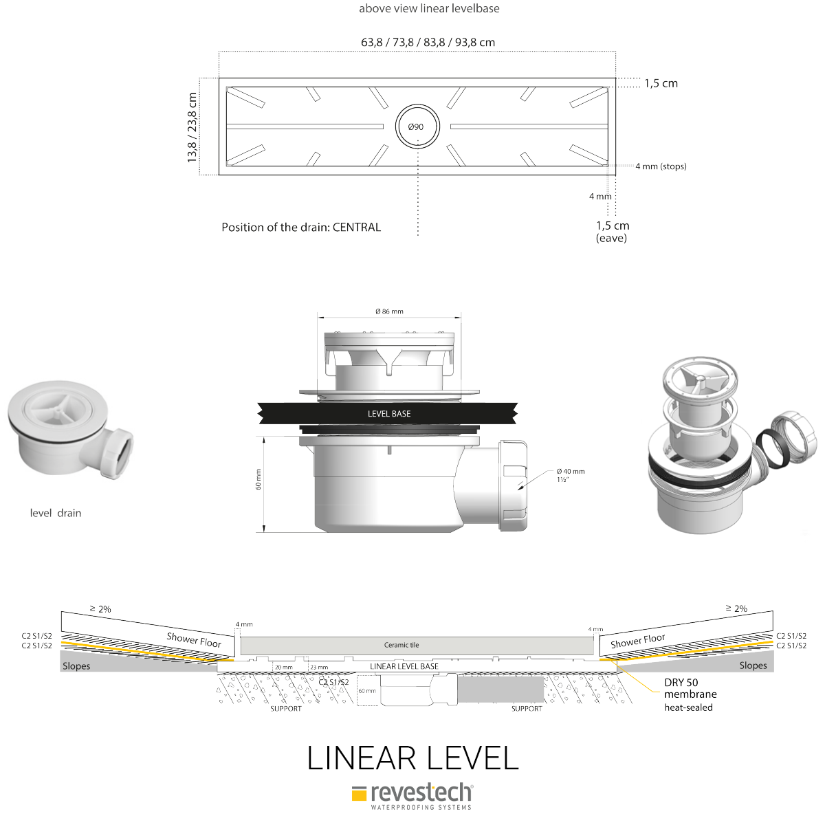 Linear Tileable Drain 80