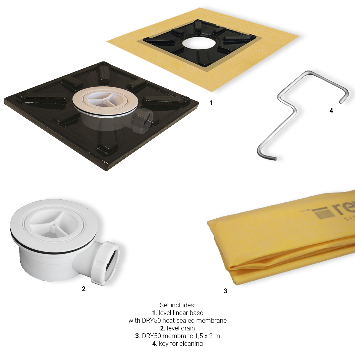 Hidden Square Shower Drain 30x30