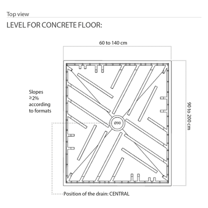 Hidden Shower Tray (Made to Order in 3-5 weeks)